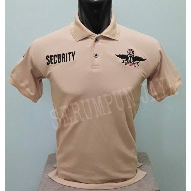 KAOS SECURITY WINGS KREM - KAOS KERAH SECURITY WINGS KREM FULL BORDIR