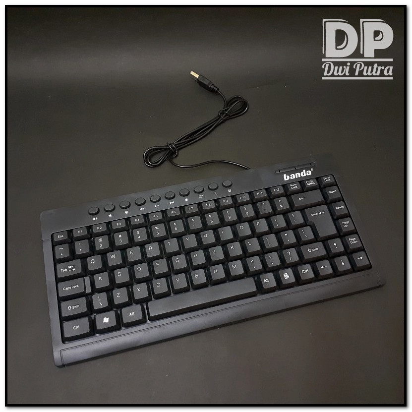 KEYBOARD MINI BANDA K-1000 USB // RINGAN TIPIS OFFICE MULTIMEDIA LAPTOP NOTEBOOK KOMPUTER // K1000