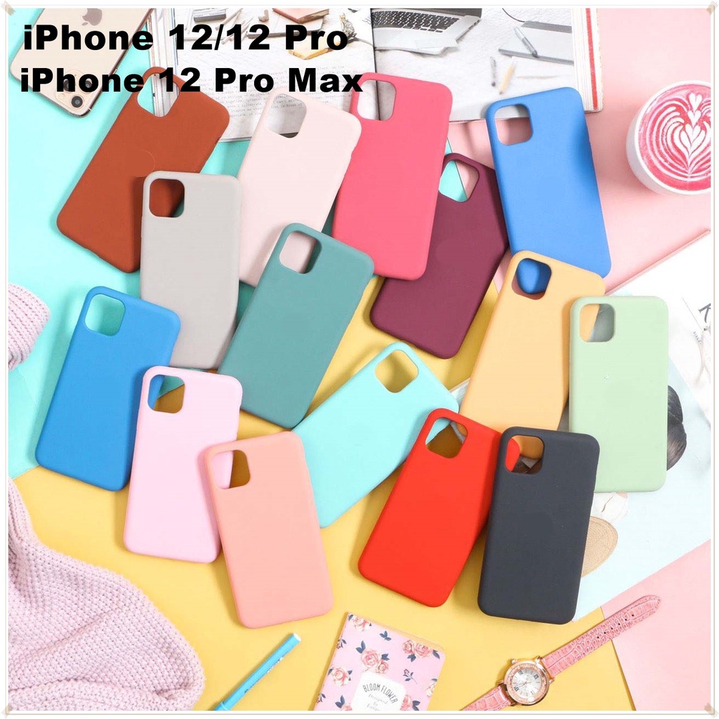 Soft Case iPhone 6 7 8 6+ 7+ 8+ SE X XS XR 11 12 Pro Max - [FULL COVER] ORIGINAL silicon  (6)