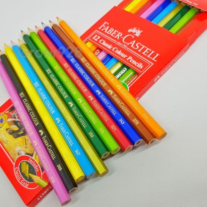 

Flash Sale - Faber Castell 12 Classic Colour Pencil / Pensil Pinsil Warna 팝