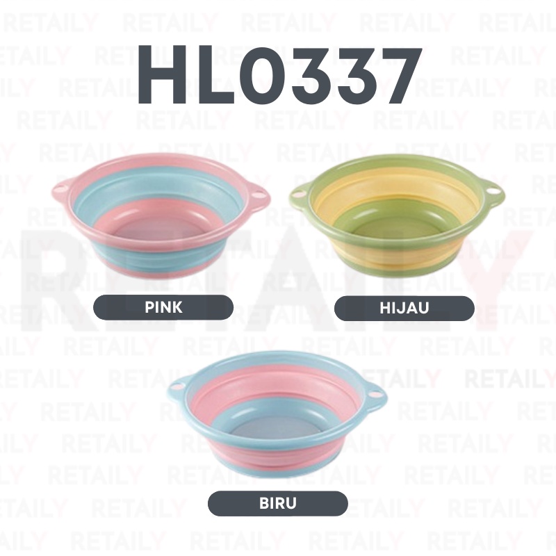 Retaily HL0337 Baskom Lipat Multifungsi Ember Lipat Portabel Wadah Serbaguna Folding Washing Basin