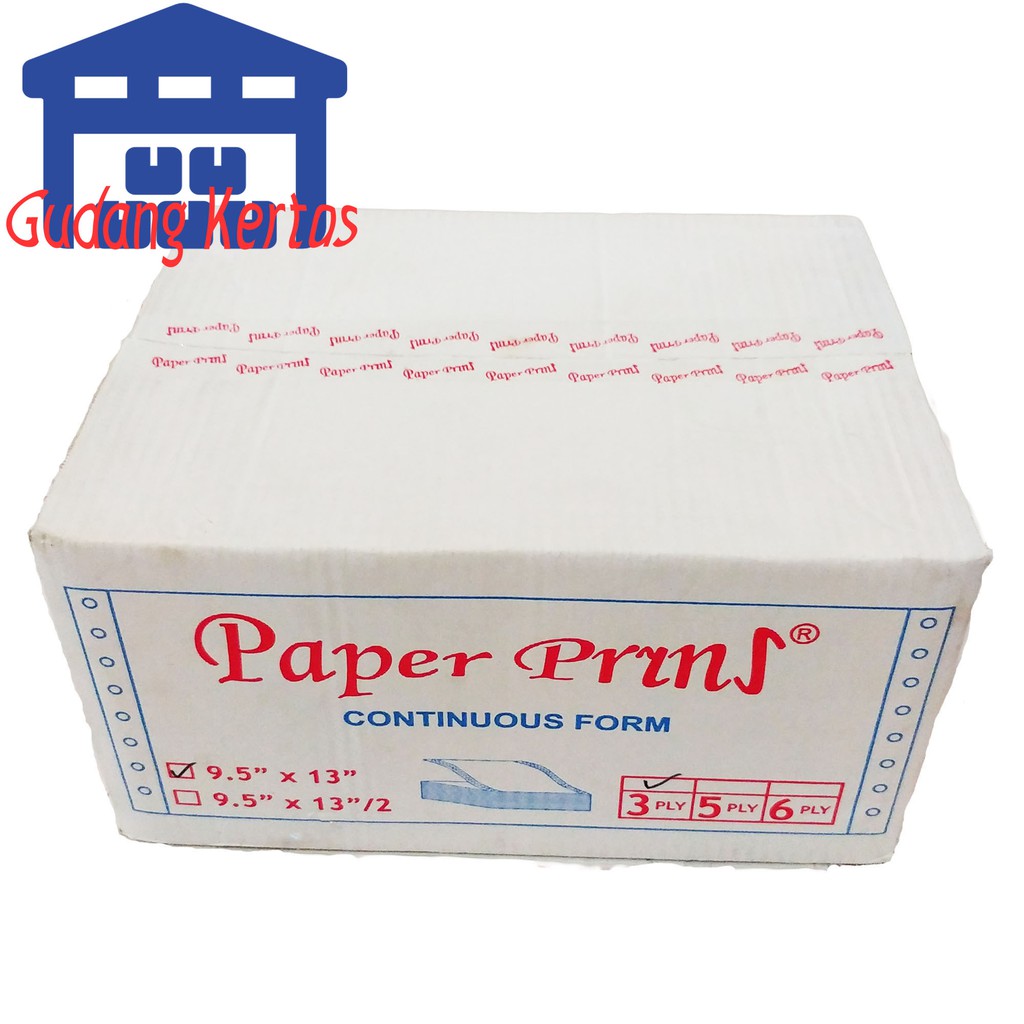 

CONTINUOUS FORM 91/2 X 13 3PLY PAPERPRYNS