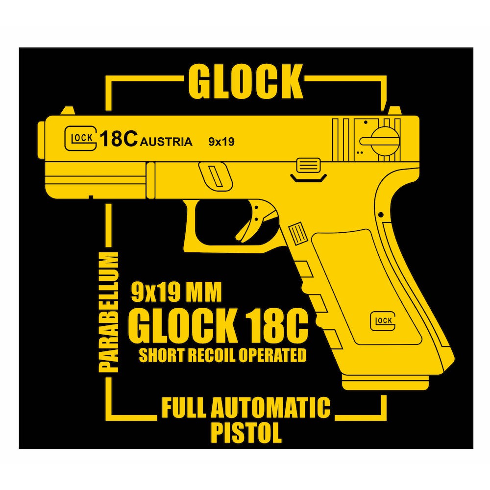 Glock 18 Automatic Cutting Sticker