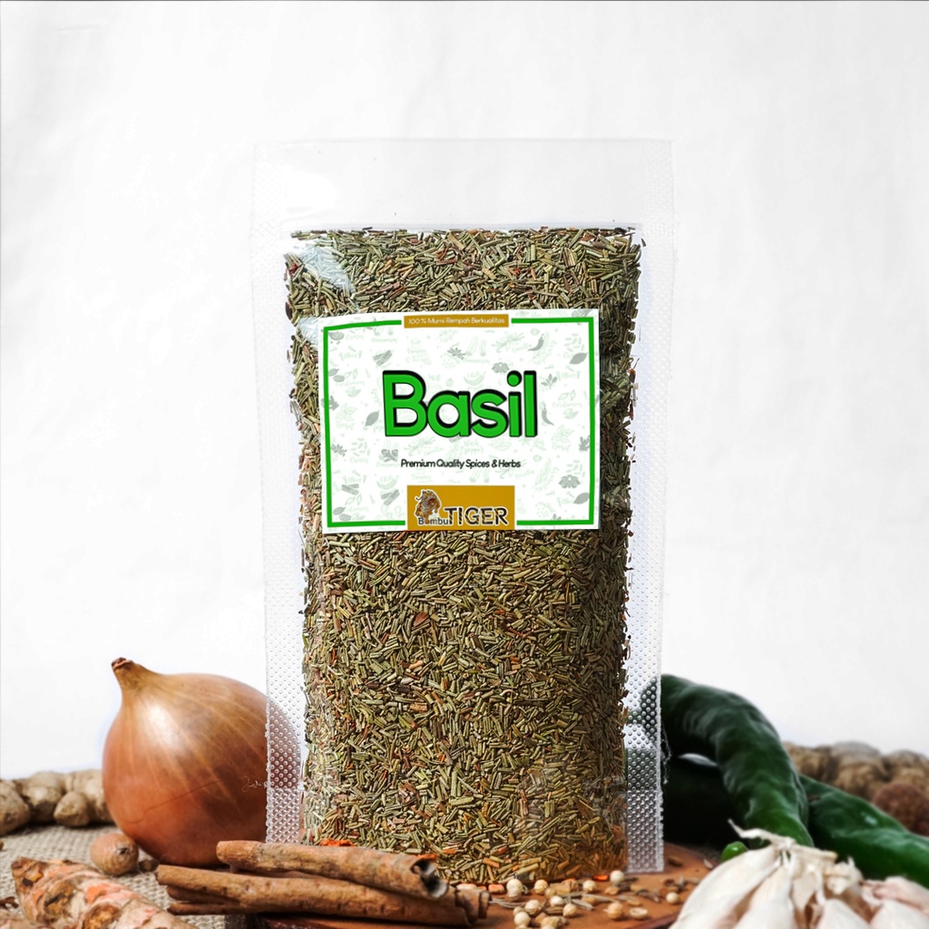 DAUN BASIL - Daun Basil Kering Bubuk Kasar / Garnis - Italian Herbs