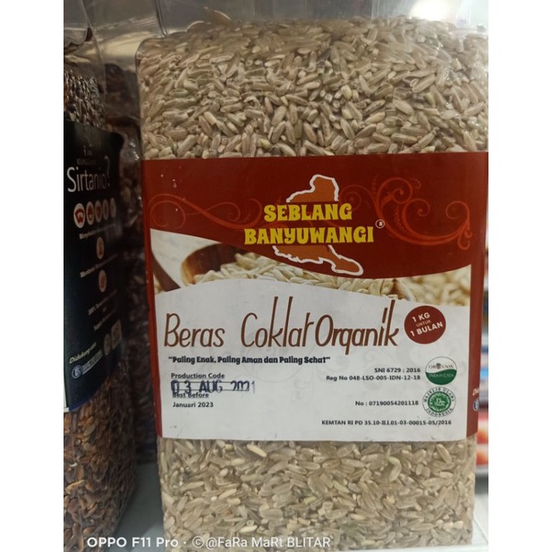 

BERAS COKLAT ORGANIK -SEBLANG BANYUWANGI KEMAS VAKUM 1kg