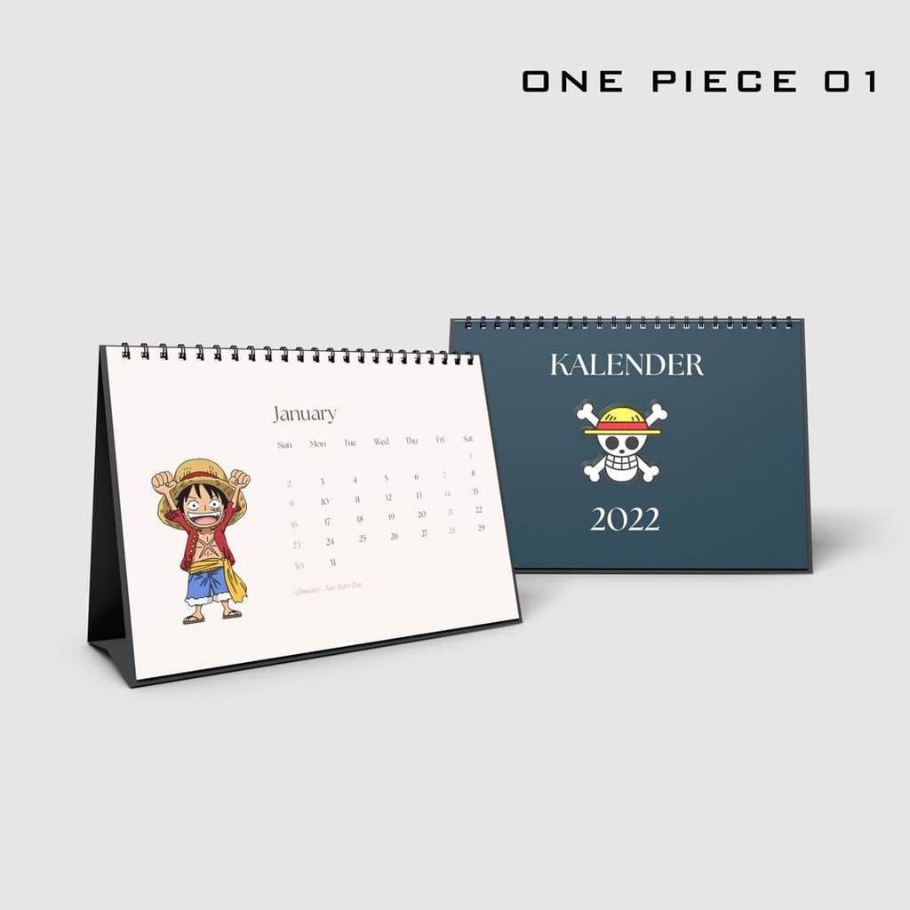 

kalender duduk anime one piece kalender meja 2022 terbaru murah premium