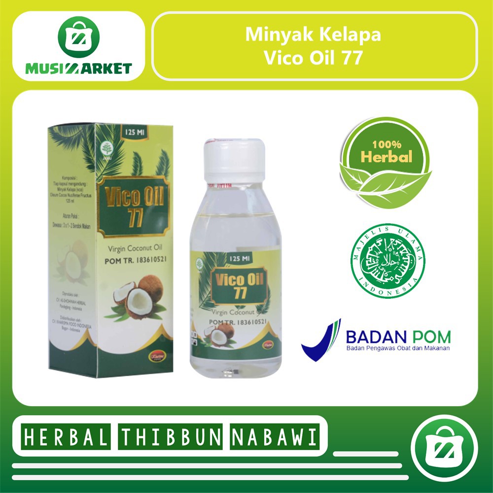 MINYAK KELAPA VICO OIL 77 125ML HERBAL VCO TERBAIK