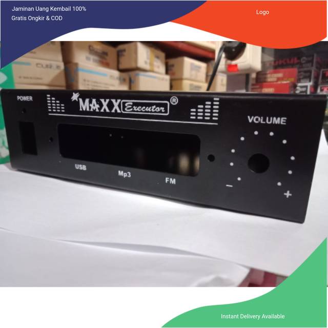 

Bok mp3 plat besi tebal + lubang volume