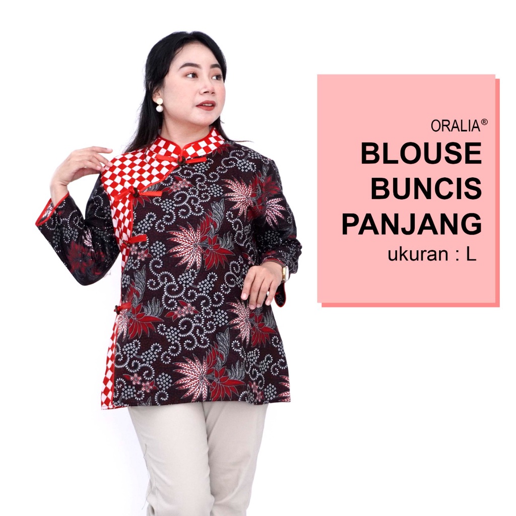 Jual Atasan Batik Jumbo Blouse Big Size Wanita S M L Xl 2l 3l 4l 5l 6l