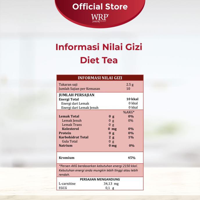 

WRP GREEN TEA (DIET TEA) 30 SACHET