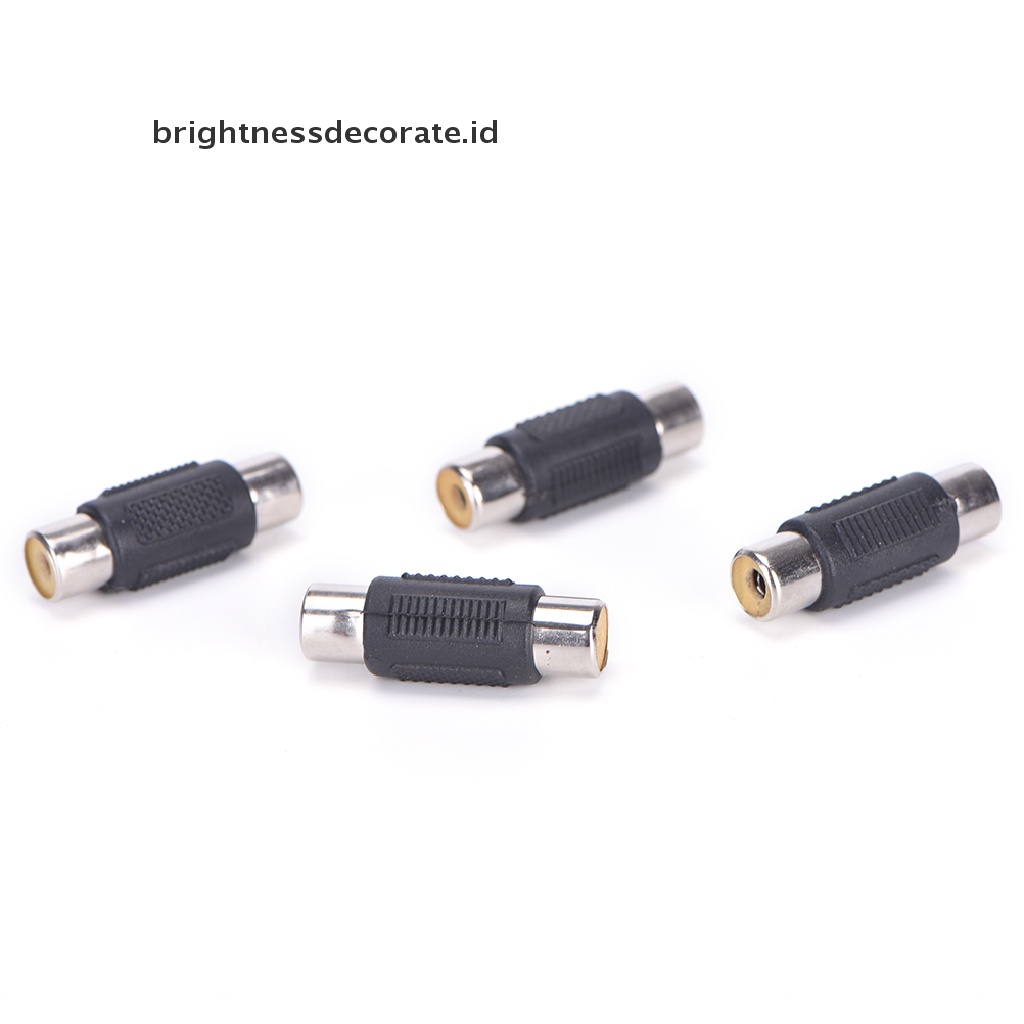 (Birth) 10pcs Adapter Kabel Audio Video Av Rca Female Ke Female