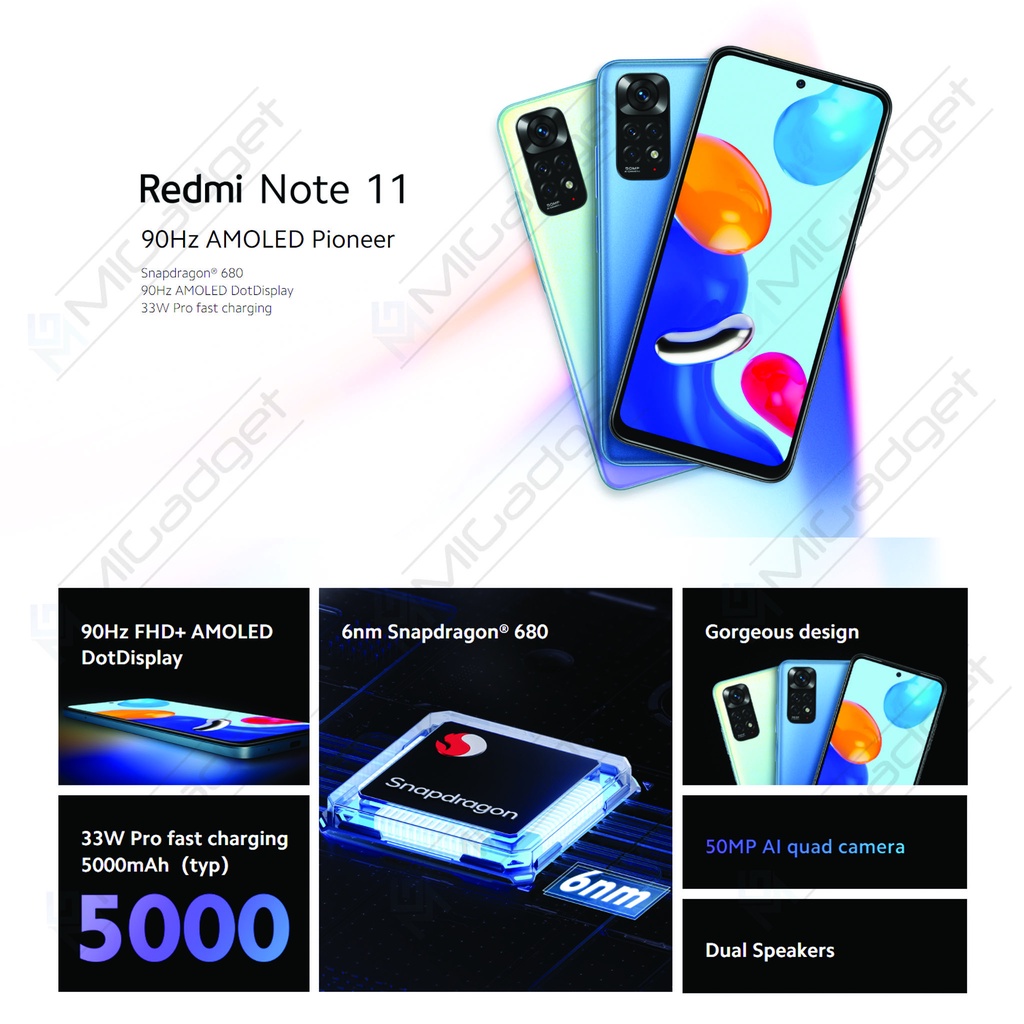 Redmi Note 11 4/128 Garansi Resmi