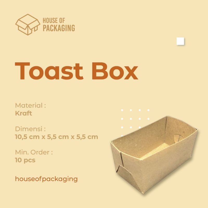 Toast Box / Bread Toast / Box Paper Tray ROTI BAKAR @10pcs