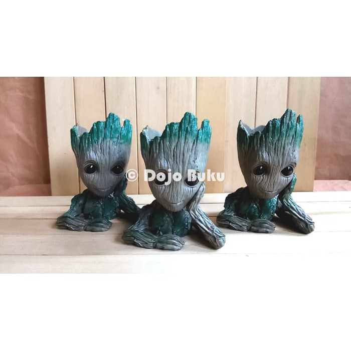 Baby Groot Flower / Pencil Pot Aksesoris Meja Guardian of the Galaxy