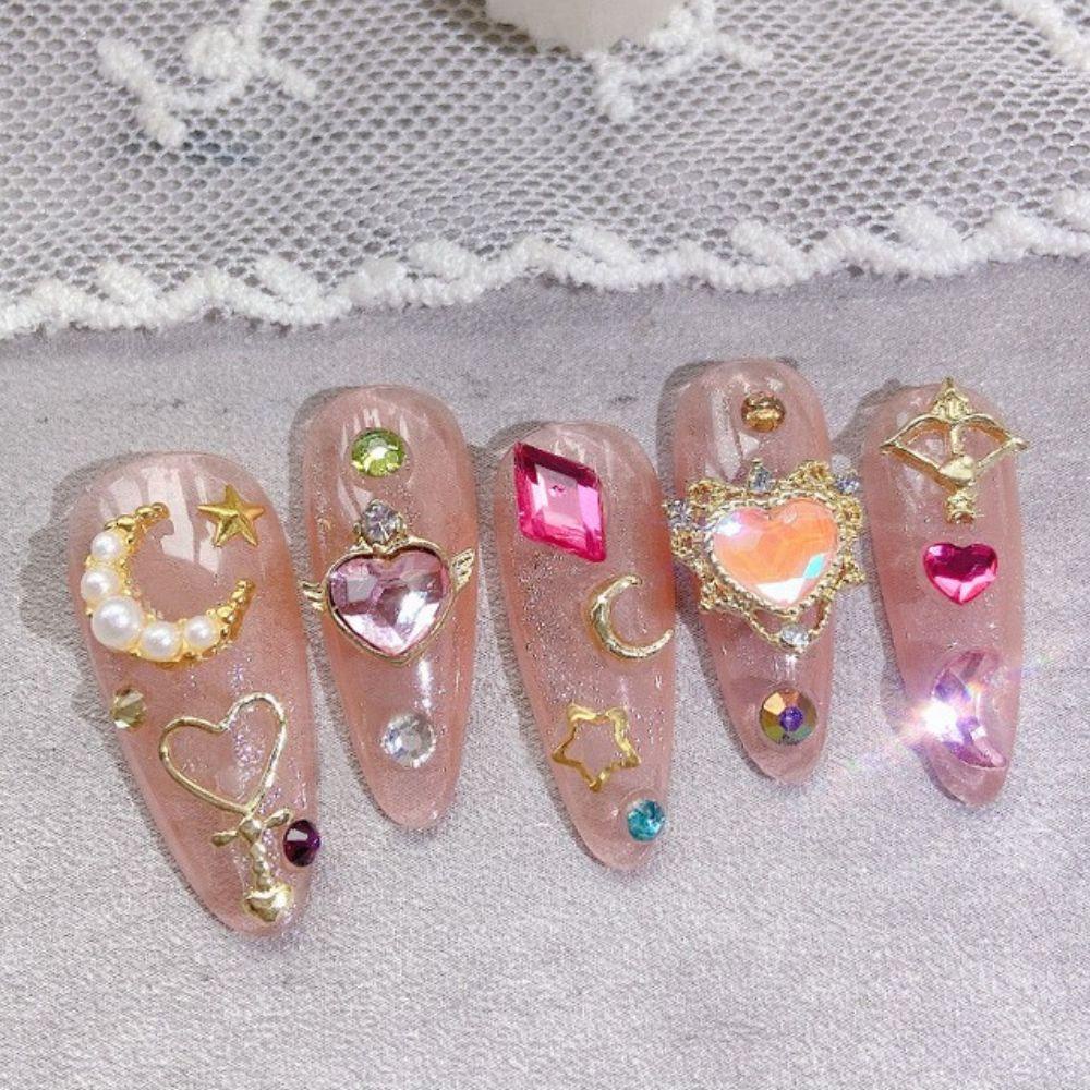 Mxbeauty Charms Kristal Metal Aksesoris Nail Art / Manicure DIY