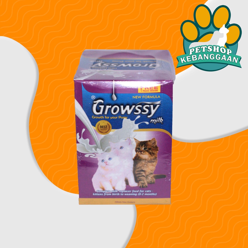 Susu Kucing Growssy Cat Milk Adult &amp; Kitten Sachet 20 Gram