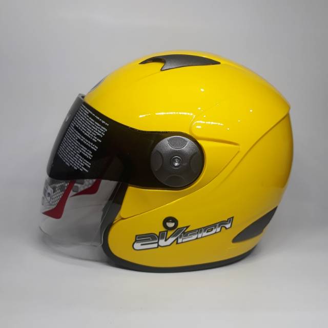 Helm KYT 2 VISION KUNING/Crimsone Yellow Paket Ganteng