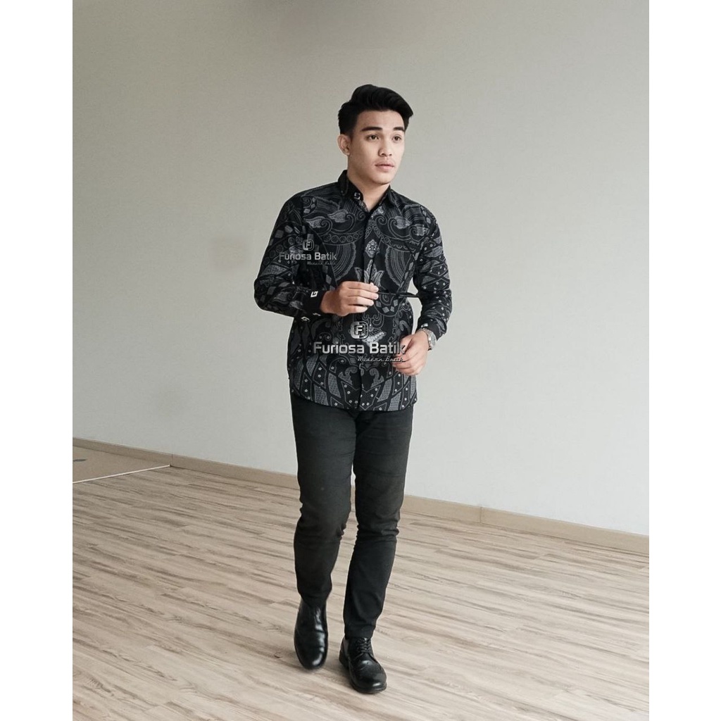 Furiosa Batik G SMALL Pria Kemeja Batik Pria Lengan Panjang size M L XL XXL