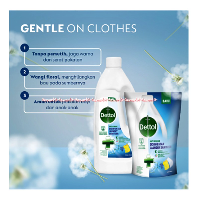 Dettol Anti Kuman 500ml Disinfektan Laundry Sanitizer Sabun Cuci Baju Pakaian Menbunuh Bakteri Kuman Detol Liquid Detergent Detergen 500 ml