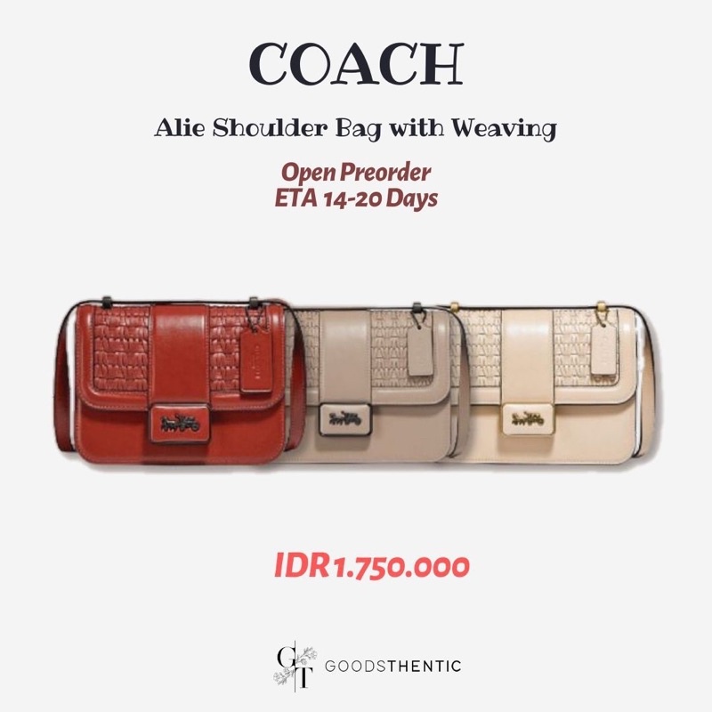 COACH ALIE SHOULDER BAG WITH WEAVING