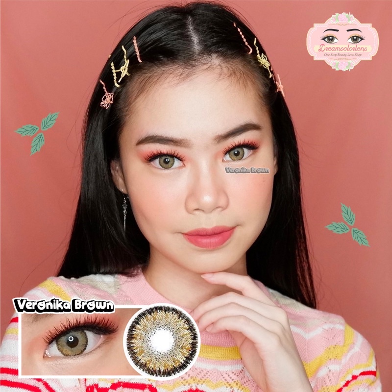 Softlens EOS Veronica Brown / Coklat Normal Minus Beda Minus