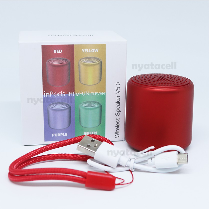 Speaker Bluetooth Macaron InPods Little Fun Wireless Mini Portable Stereo Bass TWS-MERAH
