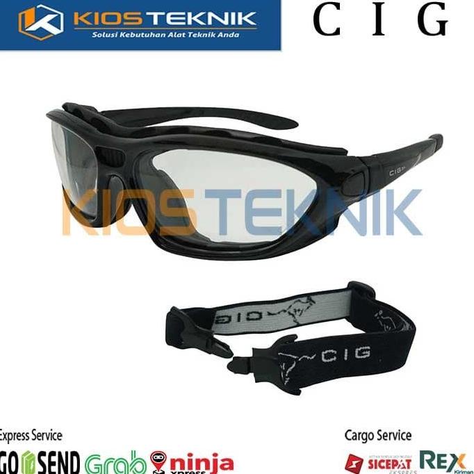 CIG Eucla Kacamata Keselamatan Safety Hitam Clear