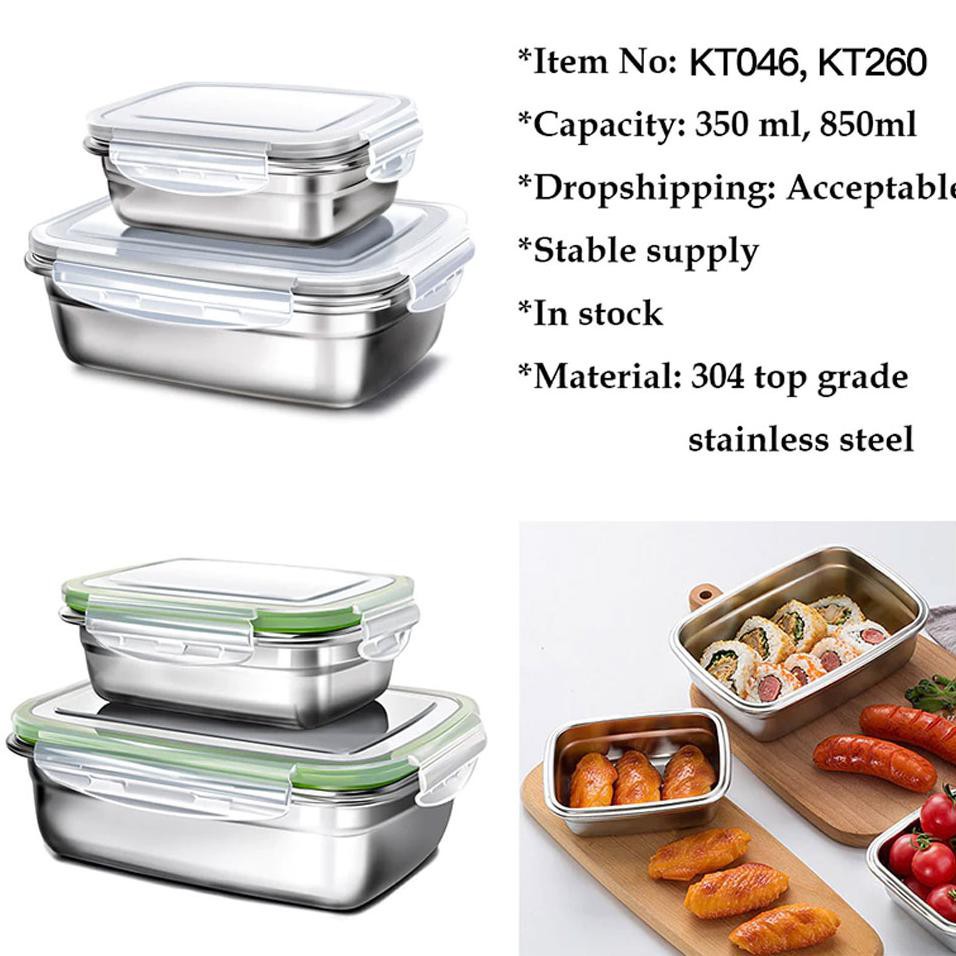 Grab Medan * COD PERALATAN MASAK, HOMEFAVOR KOTAK MAKAN BENTO LUNCH BOX STAINLESS STEEL 850ML -