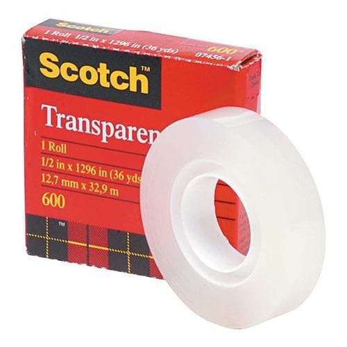 

3M Scotch Transparent Tape 600 - 1/2 inch x 36 yard