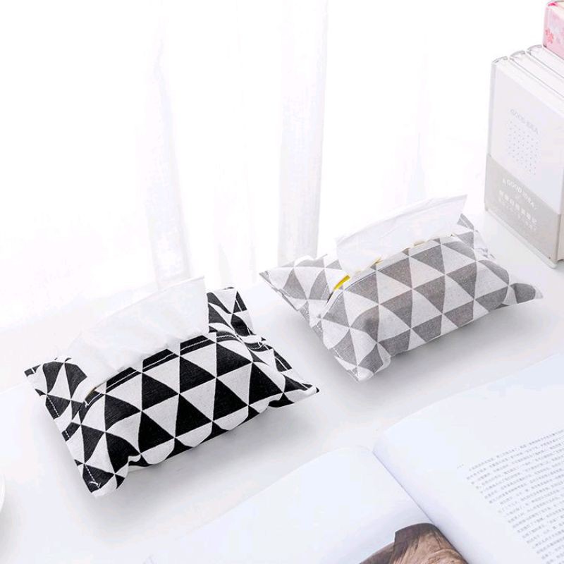 Tempat penyimpanan tissue tempat tissue-Kain katun