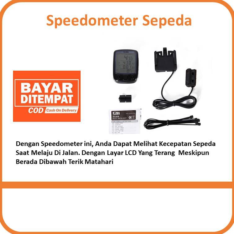Sunding Speedometer Spidometer Spedometer Sepidometer Odometer Kilometer Aksesoris Sepeda Sepedah Bi