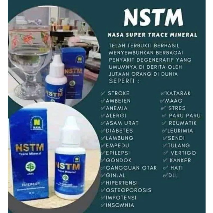 

NSTM NASA trace mineral obat srtuk, diabetes, jantung, asam urat, kolestrol, lumpuh, migren,