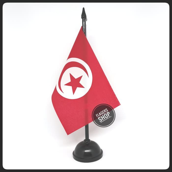 

Bendera Meja Tunisia + Tiang Kayu