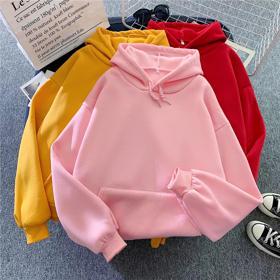 Sweater Wanita Kekinian Hoodie Polos