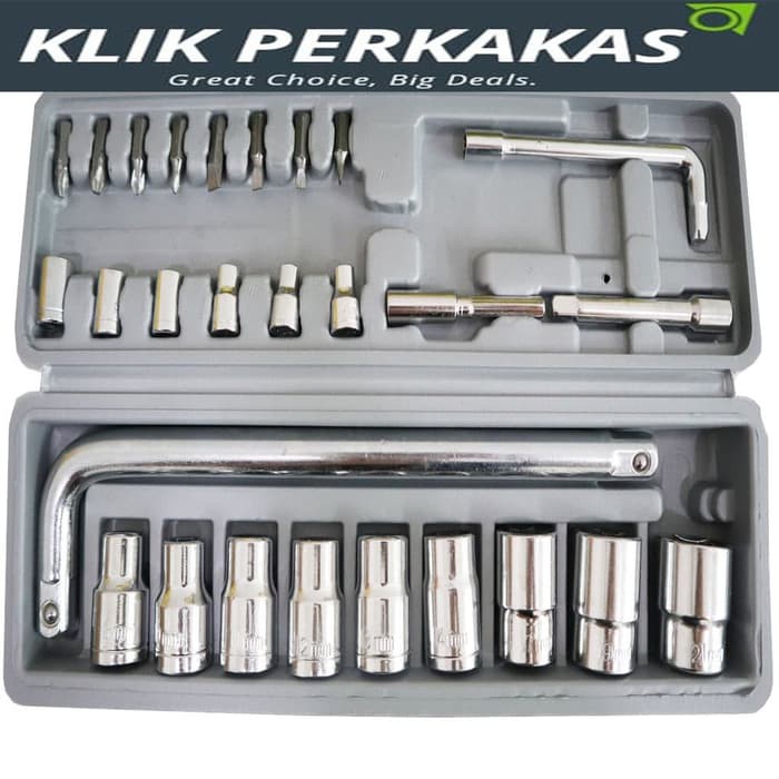 Kunci Sok Socket Wrench Set 27 Pcs Kenmaster Original