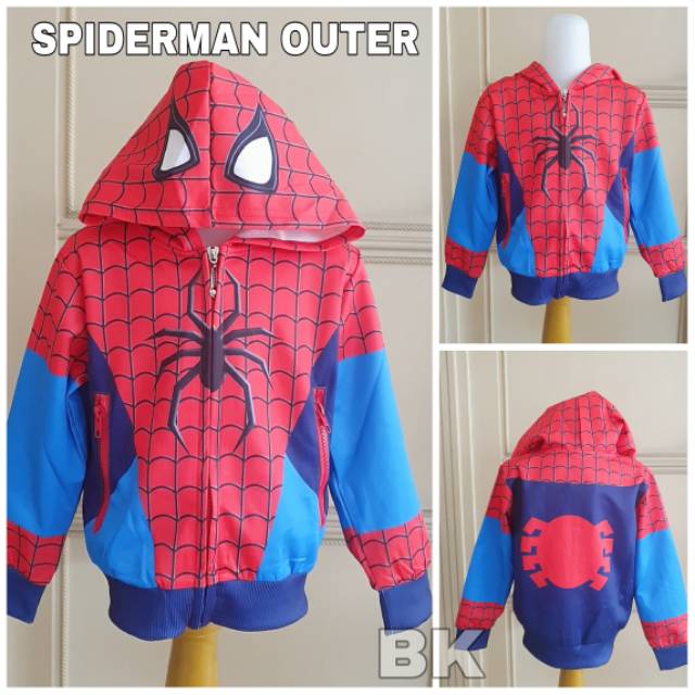 JAKET HOODIE ANAK COWOK MOTIF SPIDERMAN IRONMAN THOR CAPTAIN AMERICA AVENGER IMPORT BAHAN TEBAL