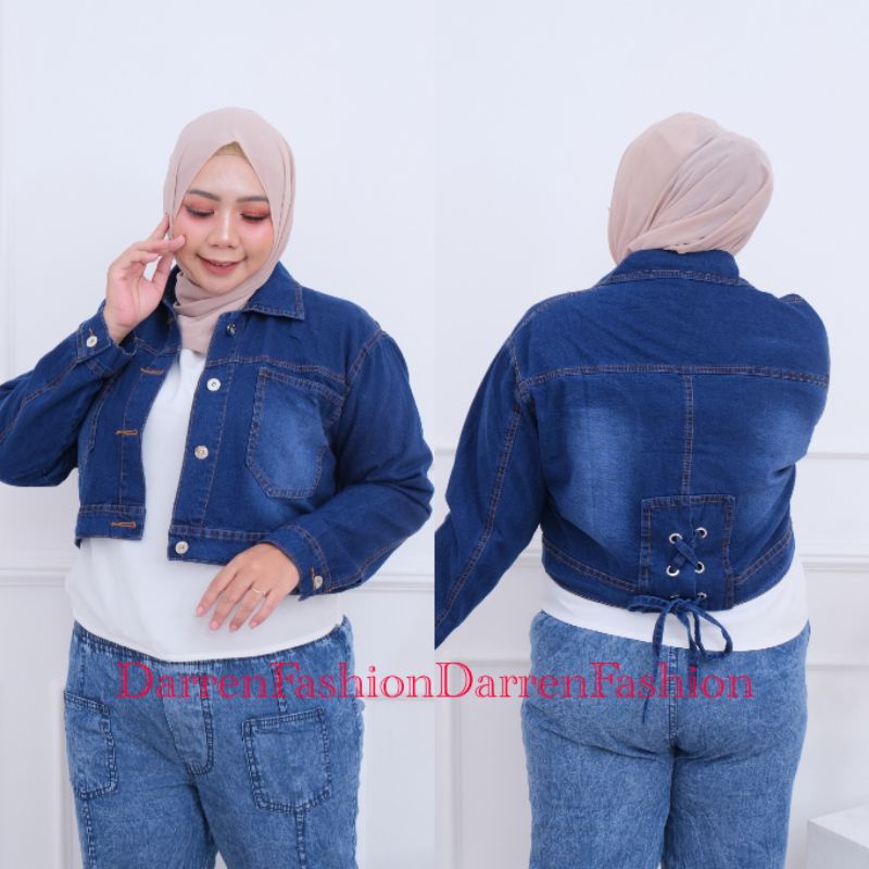 Jaket Crop Jumbo Big Size. Jaket Crop Wanita Jumbo Murah . Jaket Oversize Over Size