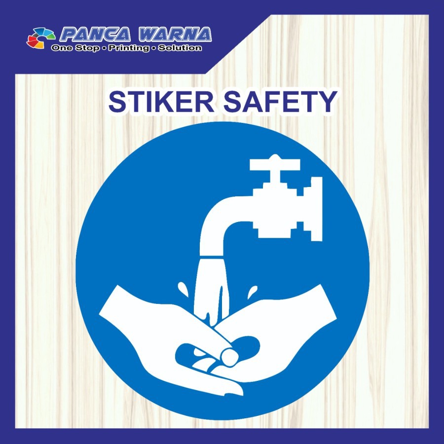 

Sticker Safety Sign / Stiker Cuci Tangan Sebelum & Sesudah Bekerja P3K