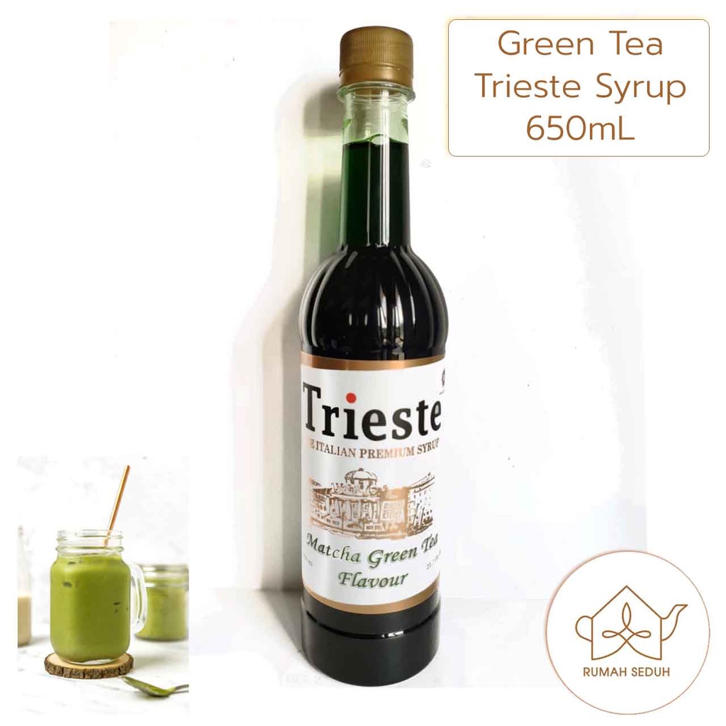 

650 mL Matcha Green Tea Syrup Trieste - Trieste Macha Sirop - Sirup Teh Jepang