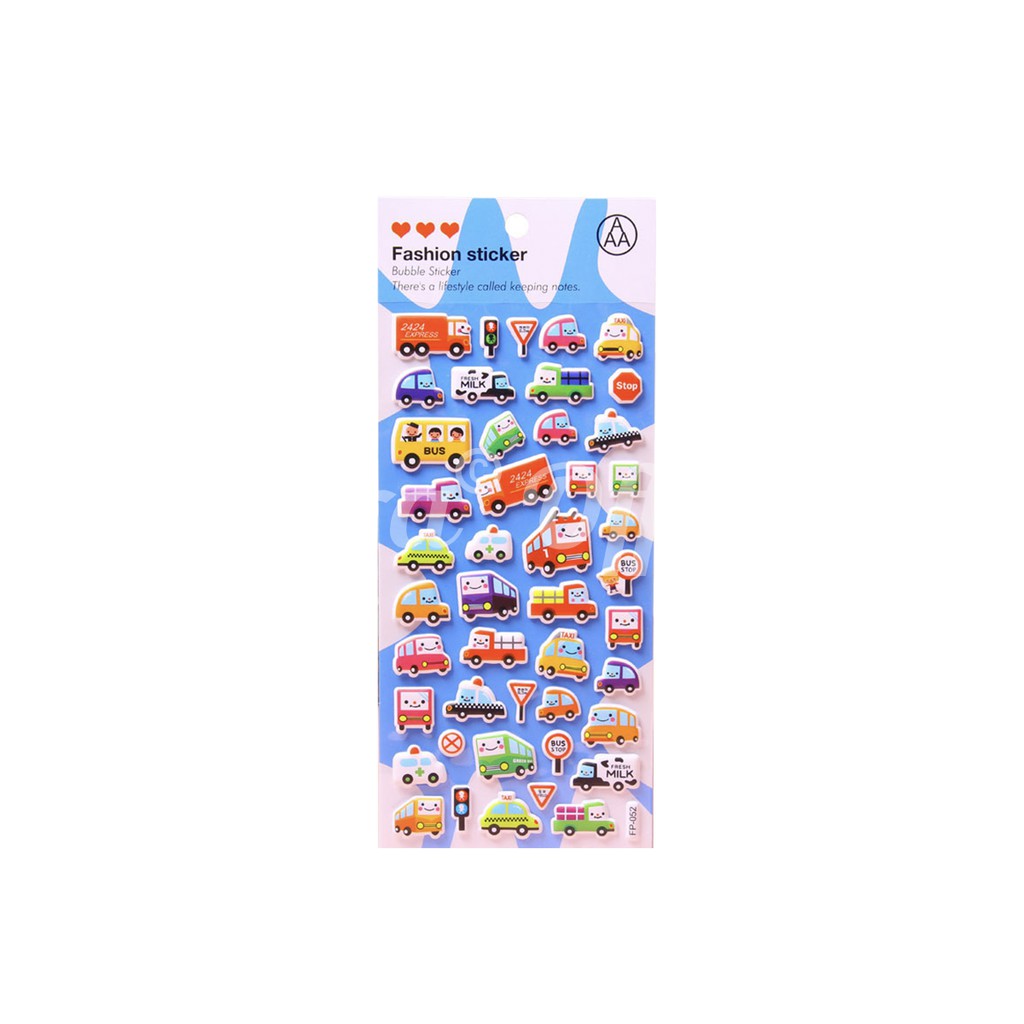 Shifra Sticker Timbul Gambar Balloon Car Diamond Colorful 4 Size