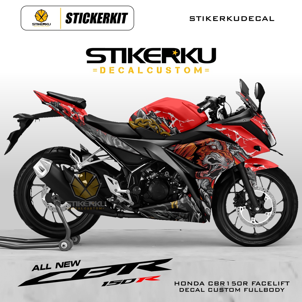 DECAL CBR150R FACELIFT / DECAL CBR 15OR / DECAL CBR 150R NEW / STICKER CBR 150R / STOCK DEALS /TIGER