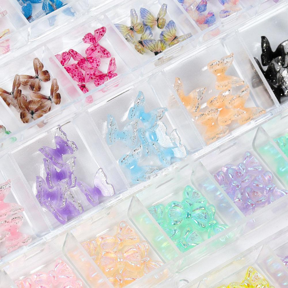 Needway  Dekorasi Nail Art Resin Glitter Warna-Warni Manicure Ornaments