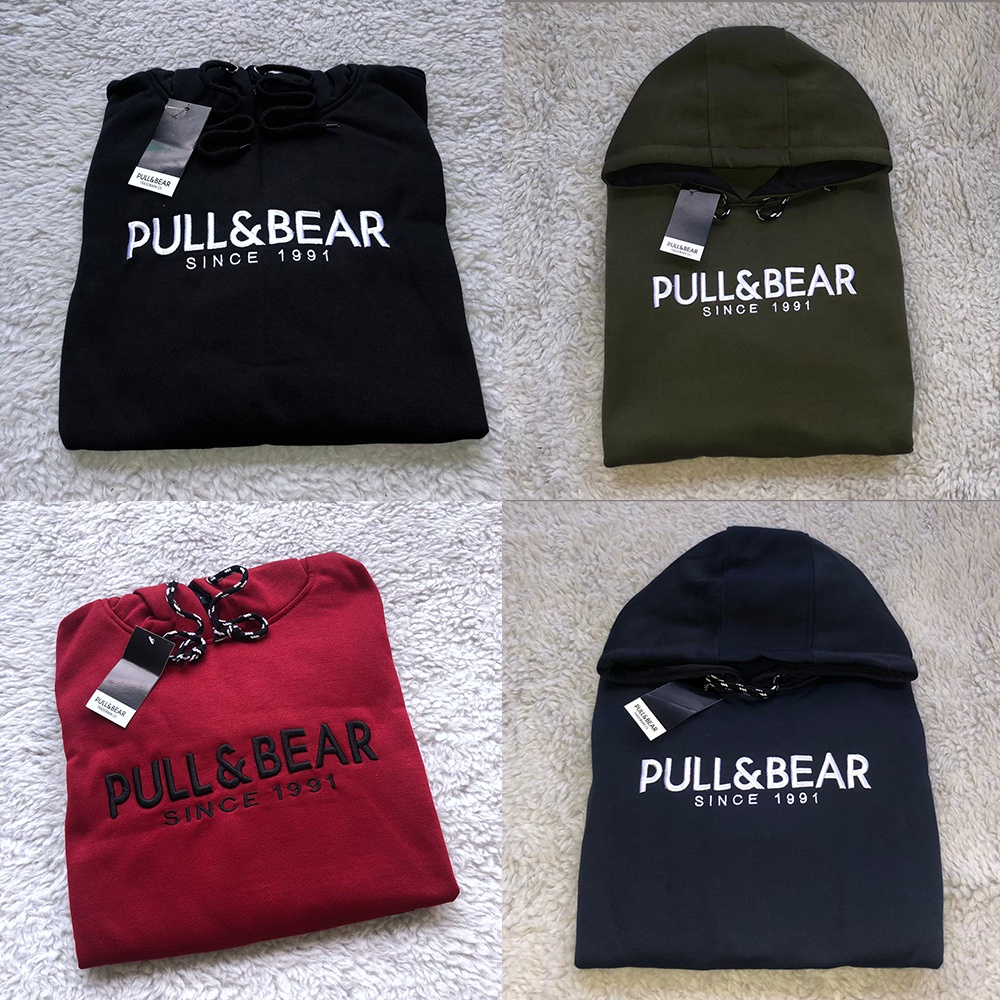 HOODIE PULL&amp;BEAR ORIGINAL/HIJAU ARMY