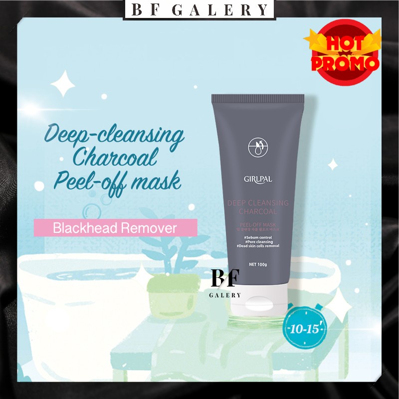 BFS003 GIRLPAL Deep Cleansing Charcoal Peel-Off Mask/ Blackhead Remover Mask Size 100gram Masker Wajah Peeloff ​Hidung / Pembersih Komedo Oil Control Mengecilkan Pori-pori Wajah