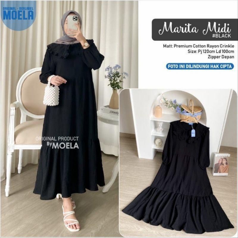 MARITA MIDI DRESS CRINKLE