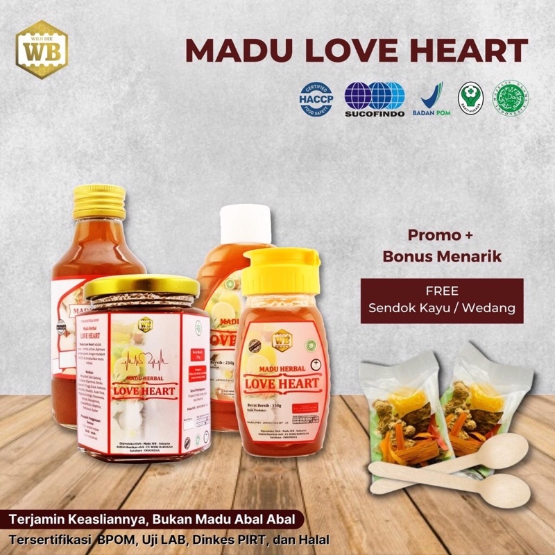 

Madu Love Heart / Madu Herbal - Garansi Murni & Asli 100%-Wild Bee-kemasan Try Kit
