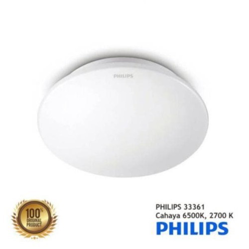 Lampu PHILIPS baret LED ceiling moire 33361 6W 9&quot; (BULAT)