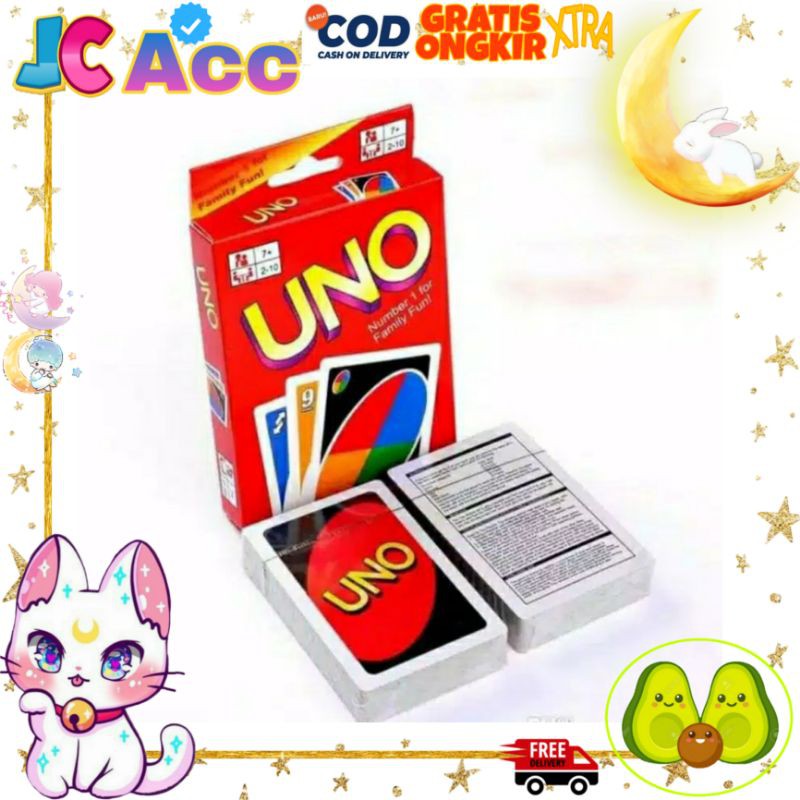 JC ACC KARTU UNO POLOS / UNO BTS / KARTUN (Uno Card) UNO DOS UNO FLIP