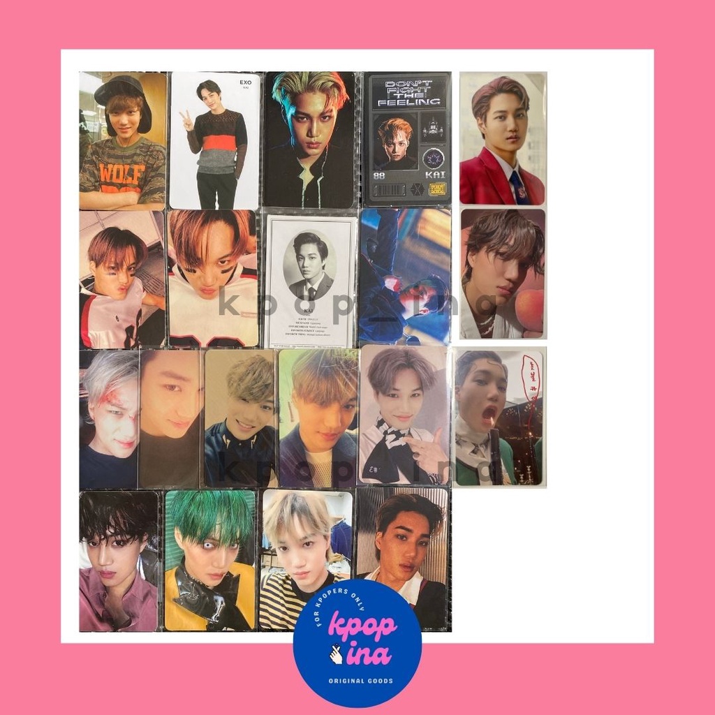 Official Photocard EXO KAI/JONGIN (Peaches, KOLO, Obsession, DMUMT, Fortune Cookie, Exodus, SFY, For