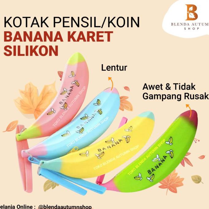 

Big Sale KOTAK PENSIL PISANG DOMPET KOIN SILIKON BANANA UNIK LUCU MURAH - RANDOM Cuci Gudang Awal